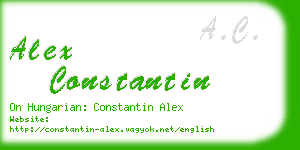 alex constantin business card